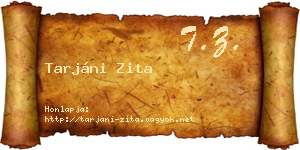 Tarjáni Zita névjegykártya